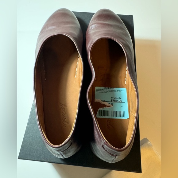 Marsell Coltellaccio Ballerina Flats Cioccovino Burgundy 39/9 NWT - Picture 9 of 10